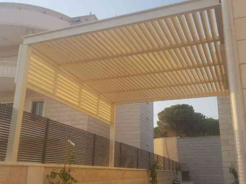 עבודת פרגולות אלומיניום