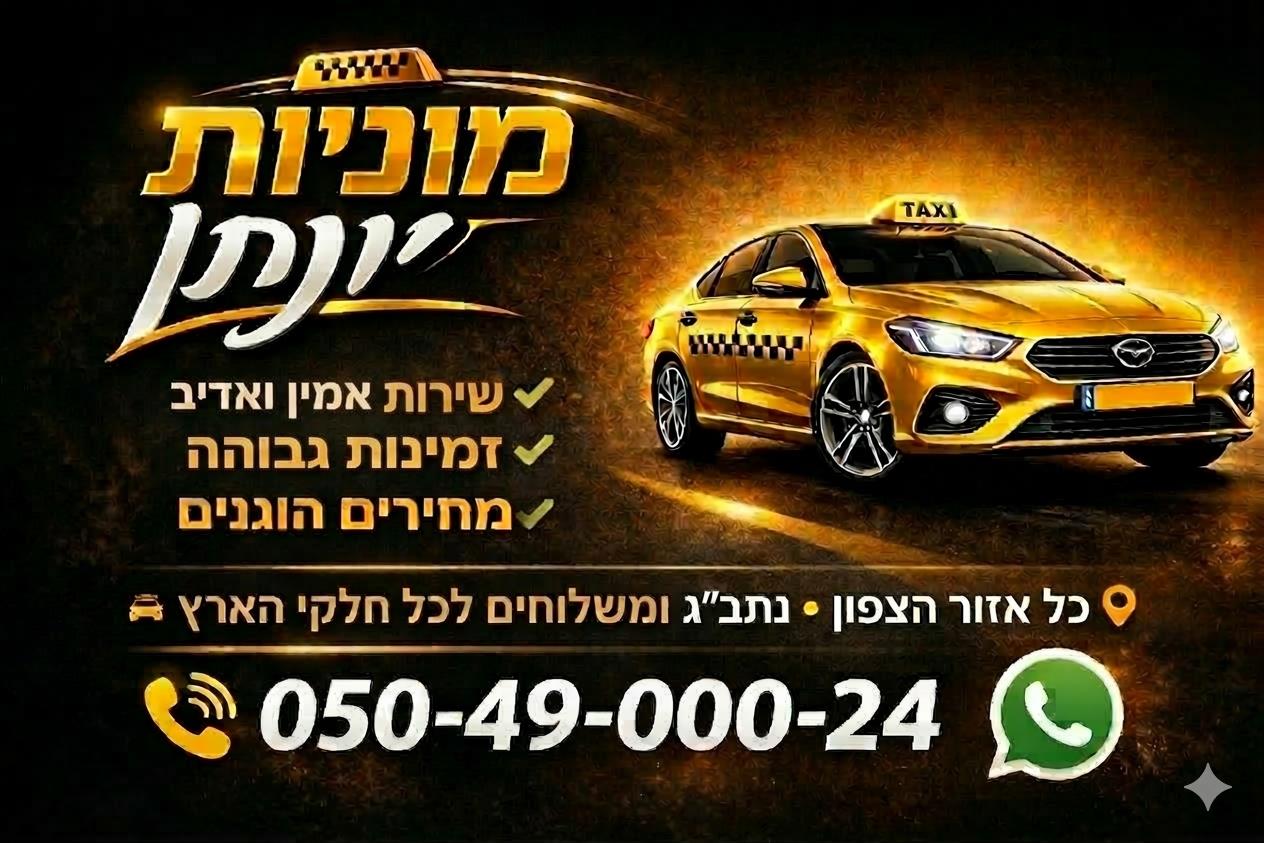 מוניות יונתן לכל חלקי הארץ